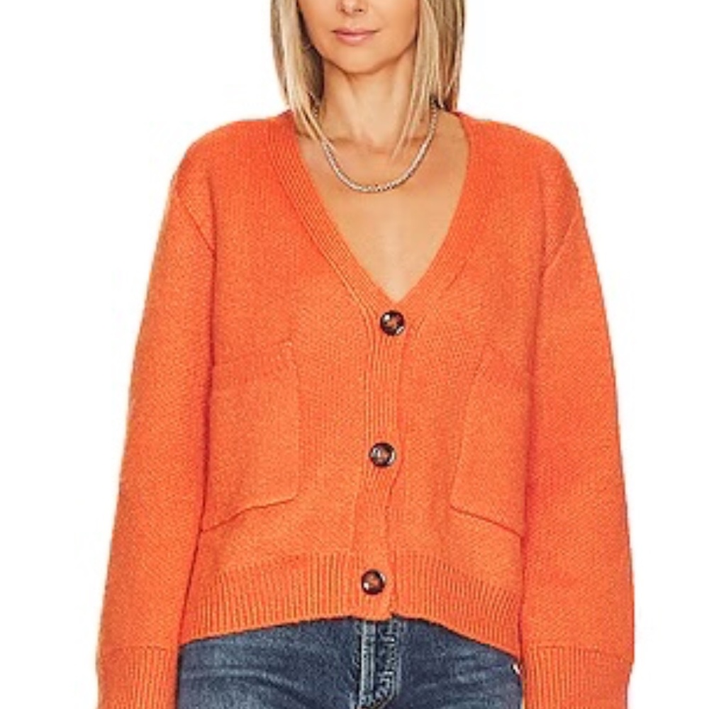 Apparis Marcella 2 Cardigan in Vermillion Orange Small